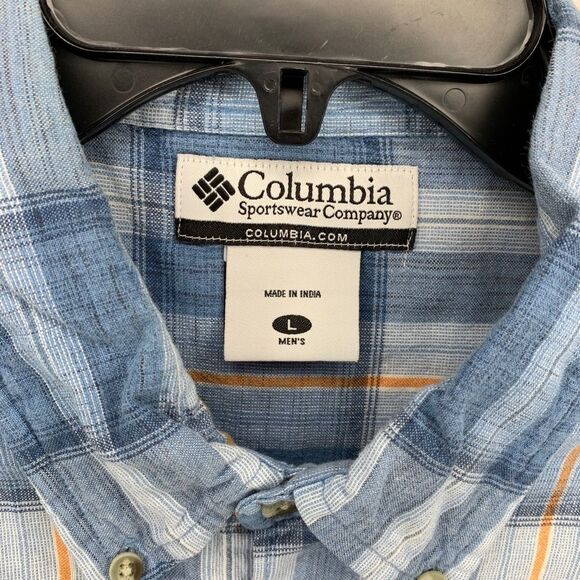 Columbia Plaid Sport Shirt Size L - Picture 3 of 5